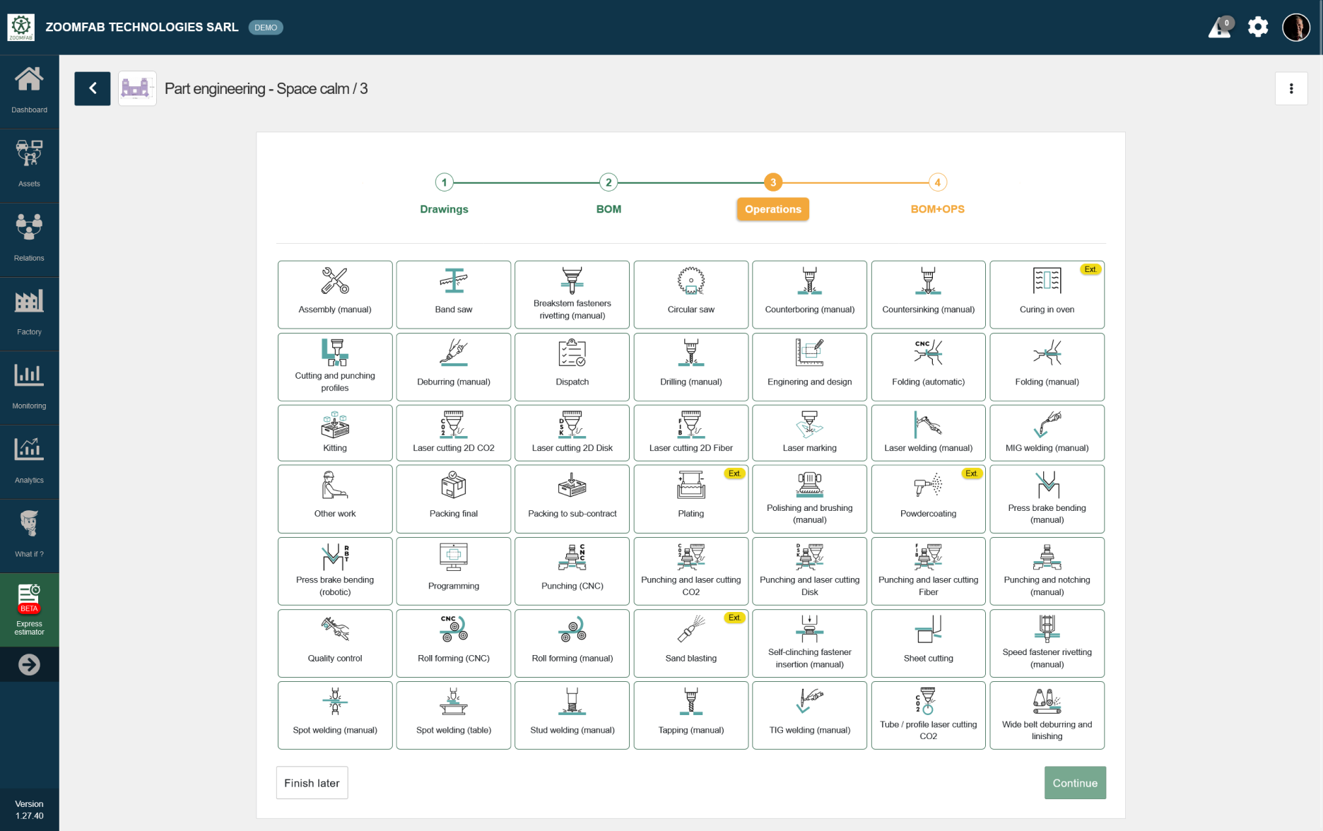 ZOOMFAB EXPRESS ESTIMATOR